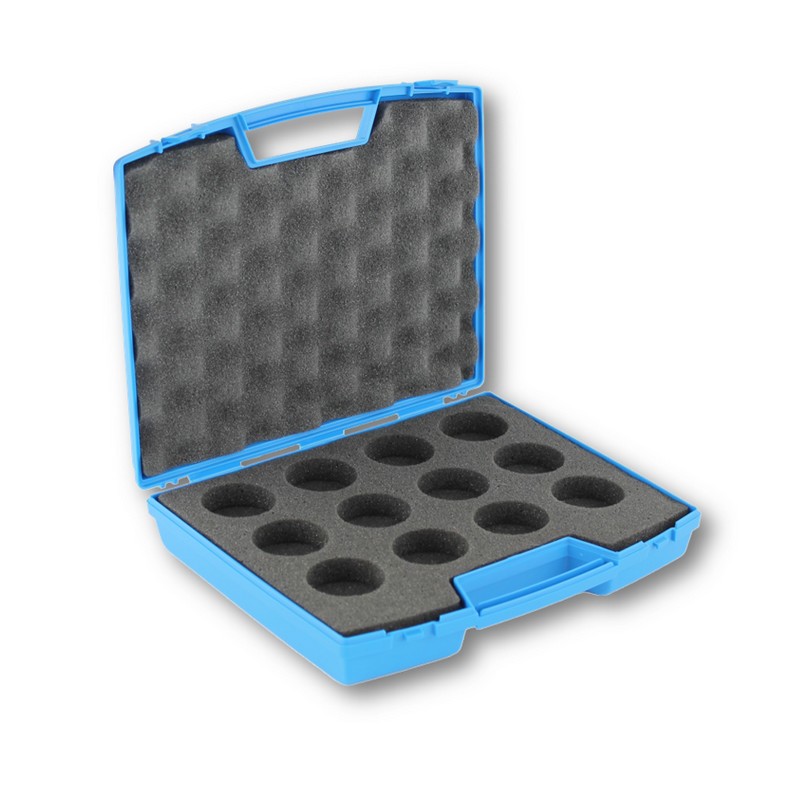 Valisette bleue pour 12 lentilles / Blue suitcase for 12 lenses