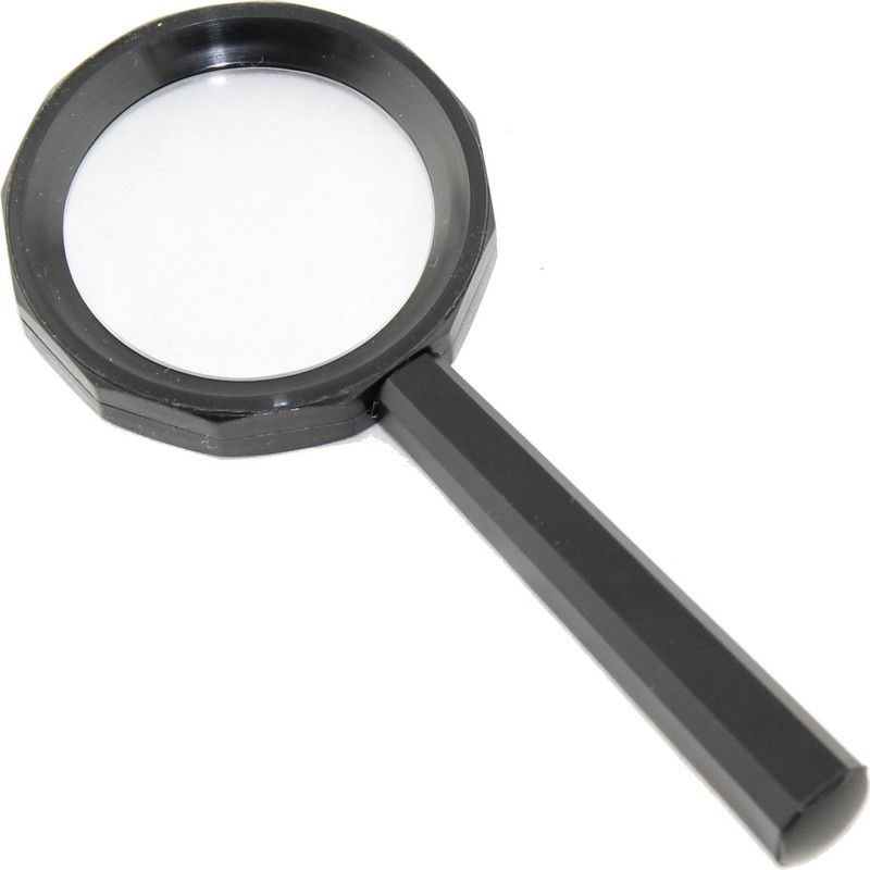 loupe à main verre GR 4 Ø 40 monture noire / Magnifying glass Ø 40 X 4 black frame