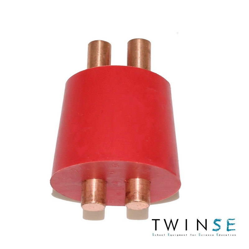 bouchon avec 2 électrodes cuivre / Cap with 2 copper electrodes