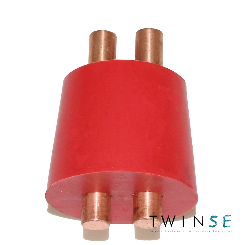 bouchon avec 2 électrodes cuivre / Cap with 2 copper electrodes