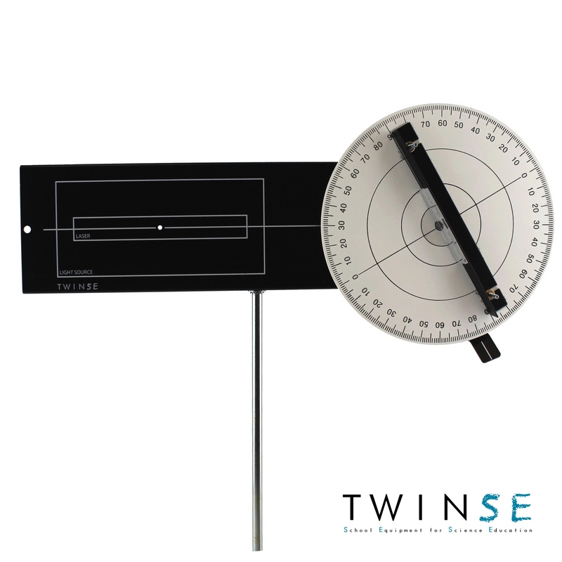 DO110022_6 Réflexion réfraction sur la tige Ø10 avec le miroir plan / Reflection refraction on the rod Ø10 with the plane mirror